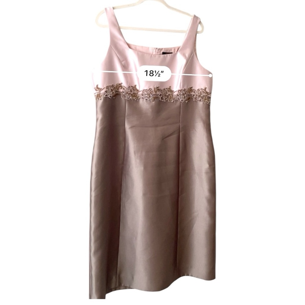 Tahari luxe Pink and Tan Dress with Jacket size 16 - Picture 12 of 14